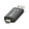 Memorie Stick USB 3.0 & Tip-C 2in1, 64GB, PLATINET PMFC64B, Negru