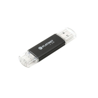 Memorie Stick USB 2.0 & microUSB 2in1 64GB PLATINET, Negru, PMFA64B