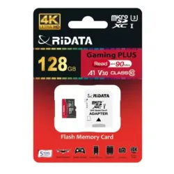 Card de Memorie RIDATA MicroSDXC Gaming Plus, cu Adaptor, 128 GB