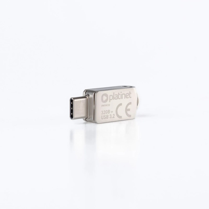 Memorie USB Pendrive 3.2 MUDP PLATINET, PMFMC32, 32GB, Gri, USB 3.2 si USB tip-C