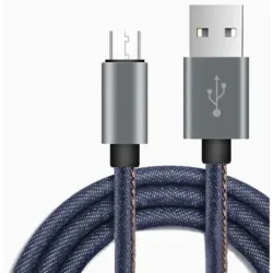 Cablu OMEGA OUFBB7MBL, microUSB la USB-A, 2A, 1m, Albastru