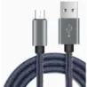 Cablu OMEGA OUFBB7MBL, microUSB la USB-A, 2A, 1m, Albastru