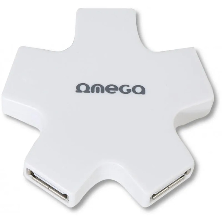 USB Hub OMEGA OUH24SW, USB2.0, 4 porturi, Alb, SMALL SIZE