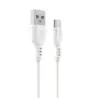 Cablu USB-A la Tip-C BOROFONE BX19, Alb, 3A, 1m