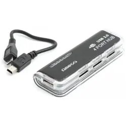 HUB USB OMEGA OUH24T, 4 porturi 2.0, Negru