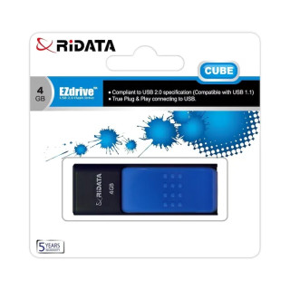 Memorie Stick USB 2.0 RIDATA, 4GB, Albastru/Negru
