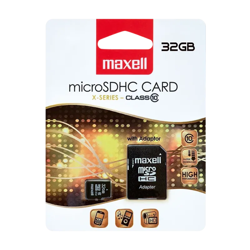 Card de Memorie MAXELL microSDHC-X Clasa 10, 32GB, cu Adaptor