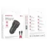 Incarcator Auto Dual Port USB-A BOROFONE BZ19, Negru, Cablu 1m inclus