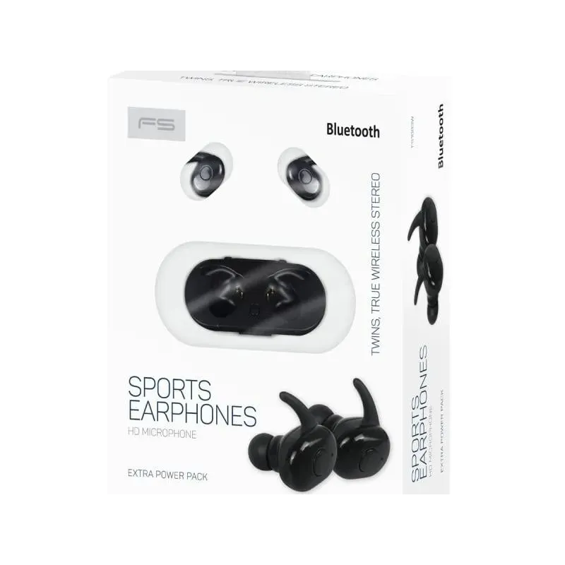 Casti Bluetooth 5.0 cu EDR Freestyle FS1083, wireless cu microfon HD, cu statie incarcare, negre