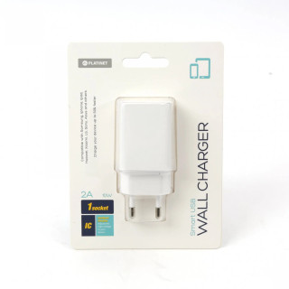 Incarcator de Perete PLATINET PLCU12AW, USB-A, Alb, 2A, 10W