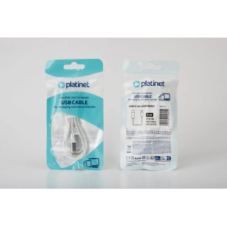 Cablu USB Tip-C la Lightning PLATINET PSCCL1L, 3A, 480 Mbps, 1m, cu Iluminare