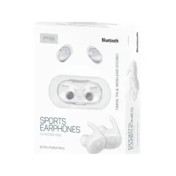Casti Bluetooth 5.0 cu EDR Freestyle FS1083, wireless cu microfon HD, cu statie incarcare, albe