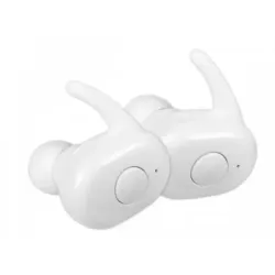 Casti Bluetooth 5.0 cu EDR Freestyle FS1083, wireless cu microfon HD, cu statie incarcare, albe