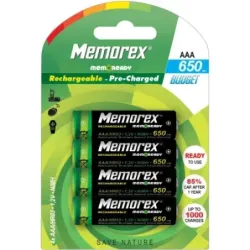 Set 4 Acumulatori MEMOREX AAA HR03 650mAh