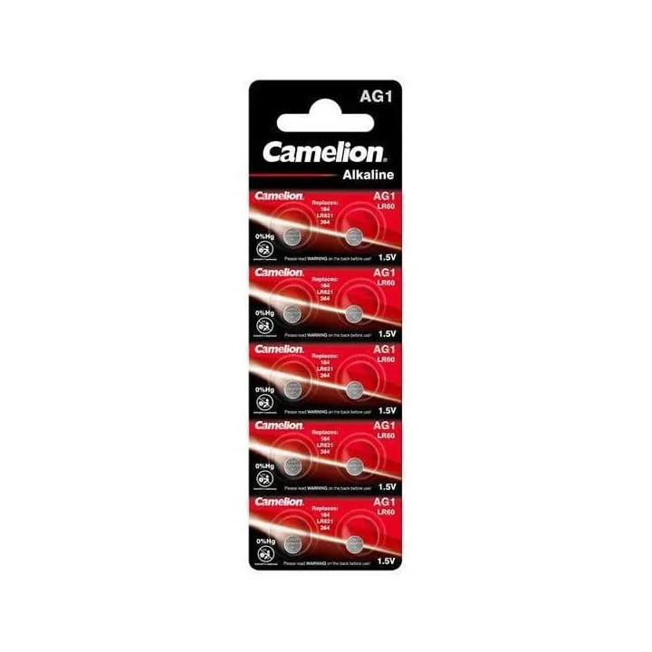 Set 10 Baterii Alcaline CAMELION AG1 LR60 LR621