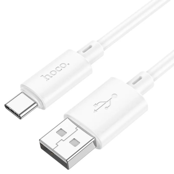 Cablu USB-A la Tip-C HOCO X88, 3A, 1M, Alb