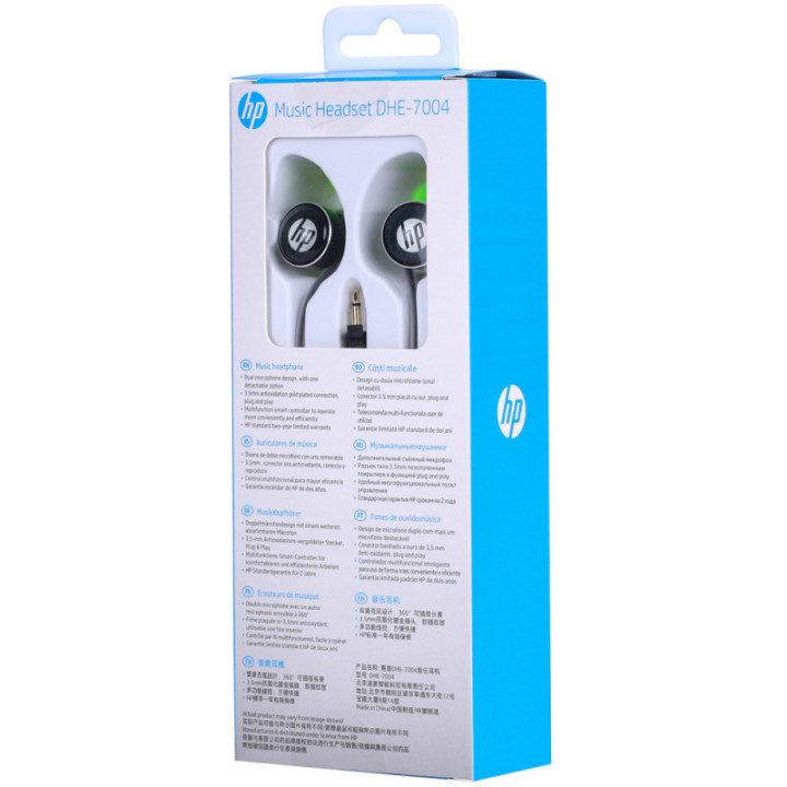 Casti in-ear HP DHE-7004 green