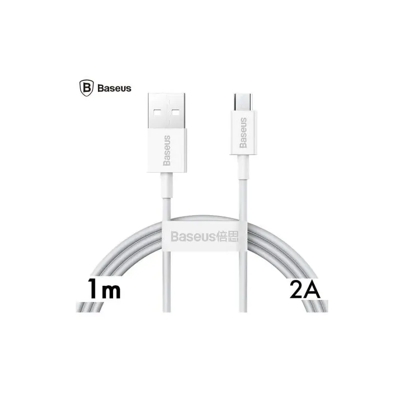 Cablu USB-A la MicroUSB BASEUS CAMYS-02 2A 1m Alb