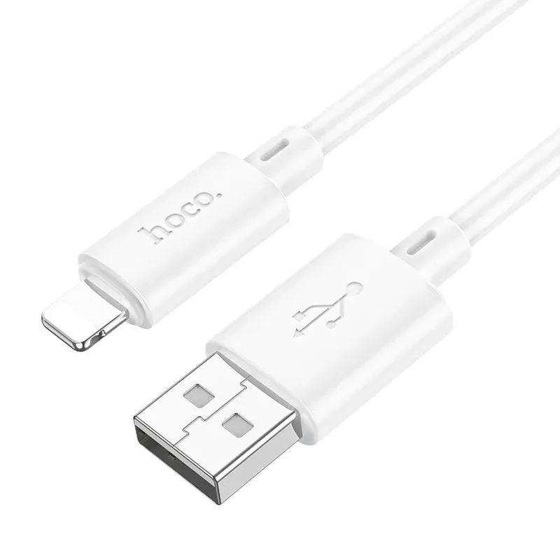 Cablu USB-A la Lightning HOCO X88 2.4A 1m Alb