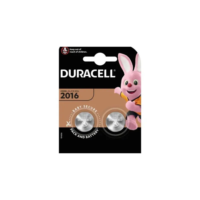 Set 2 Baterii Alcaline DURACELL CR2016