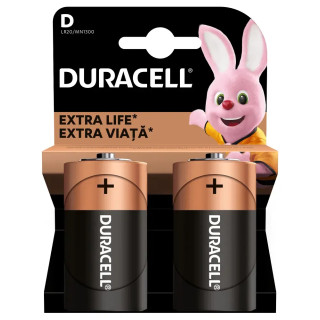 Set 2 Baterii Alcaline DURACELL D LR20 MN1300