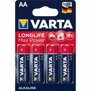 Set 4 Baterii Alcaline VARTA LONGLIFE MAX POWER AA LR6