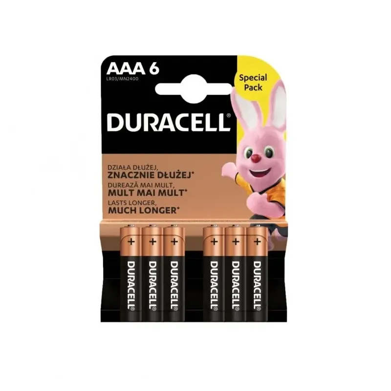 Set 6 Baterii Alcaline DURACELL AAA LR03