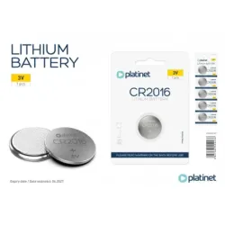 Set 5 Baterii Alcaline PLATINET CR2016, PMBCR2016