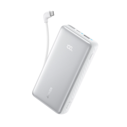 Baterie externa Power Bank Anker Zolo 10.000 mAh, 22.5 W, cablu USB-C inclus, Alb