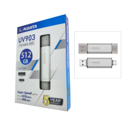 Stick SSD portabil RIDATA 512 GB, UV903 USB 3.2 Gen 2, Gri