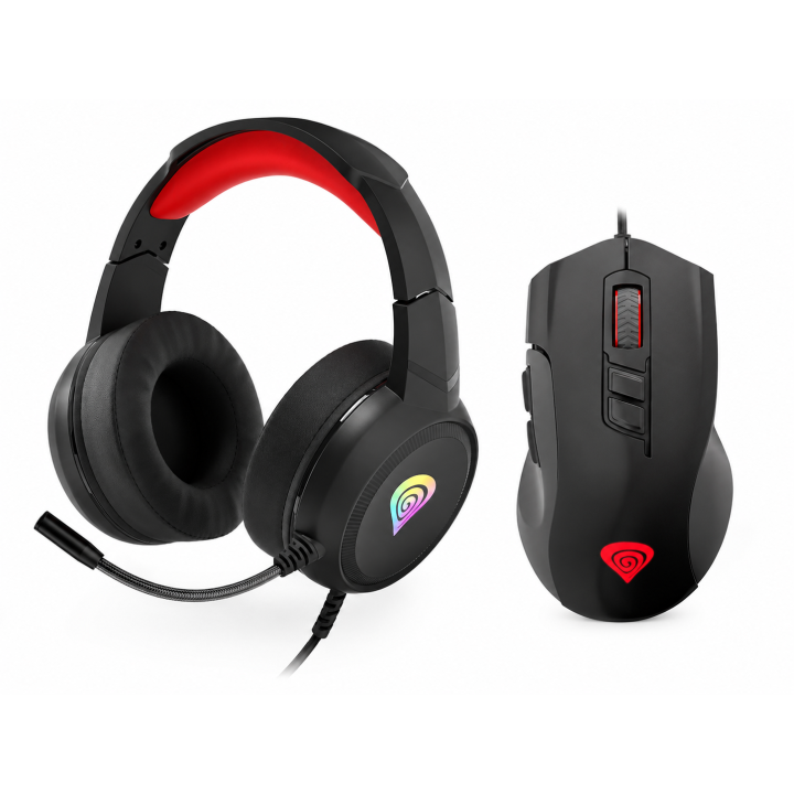Pachet promo Casti Genesis Neon 200 RGB  +Mouse Genesis Xenon 400