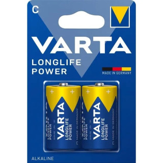 Set 2 Baterii Alcaline VARTA LONGLIFE POWER C LR14