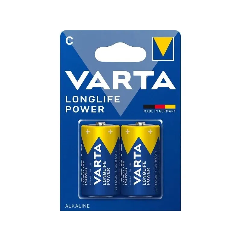 Set 2 Baterii Alcaline VARTA LONGLIFE C LR14