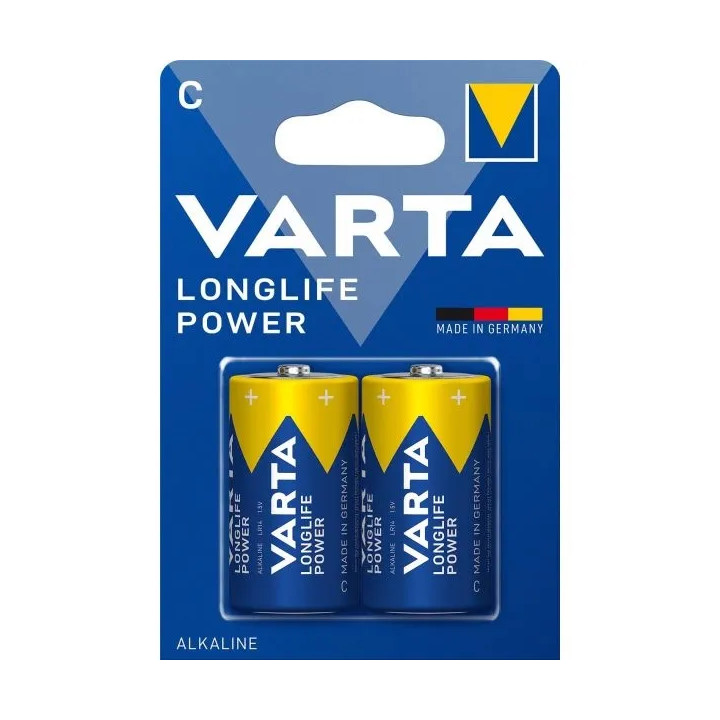 Set 2 Baterii Alcaline VARTA LONGLIFE POWER C LR14