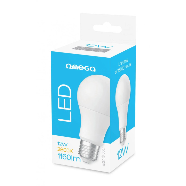 Bec LED Economic OMEGA OMELE27E-12W Rotund 12W 1160 Lumeni 2800K