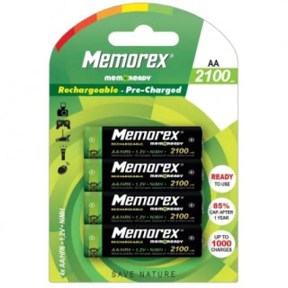 Set 4 Acumulatori MEMOREX AA HR6 2100mAh