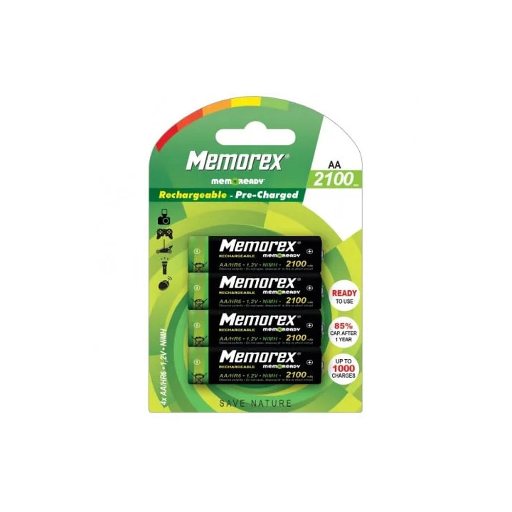Set 4 Acumulatori MEMOREX AA HR6 2100mAh