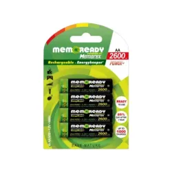 Set 4 Acumulatori MEMOREX POWER+ AA HR6 2600mAh