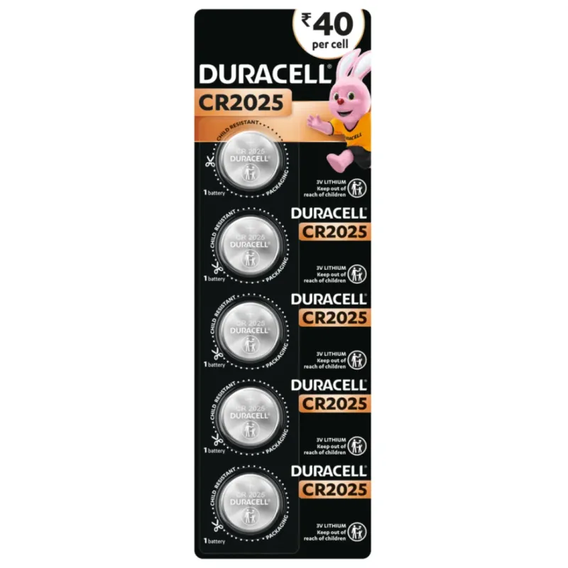 Set 5 Baterii Alcaline DURACELL CR2025