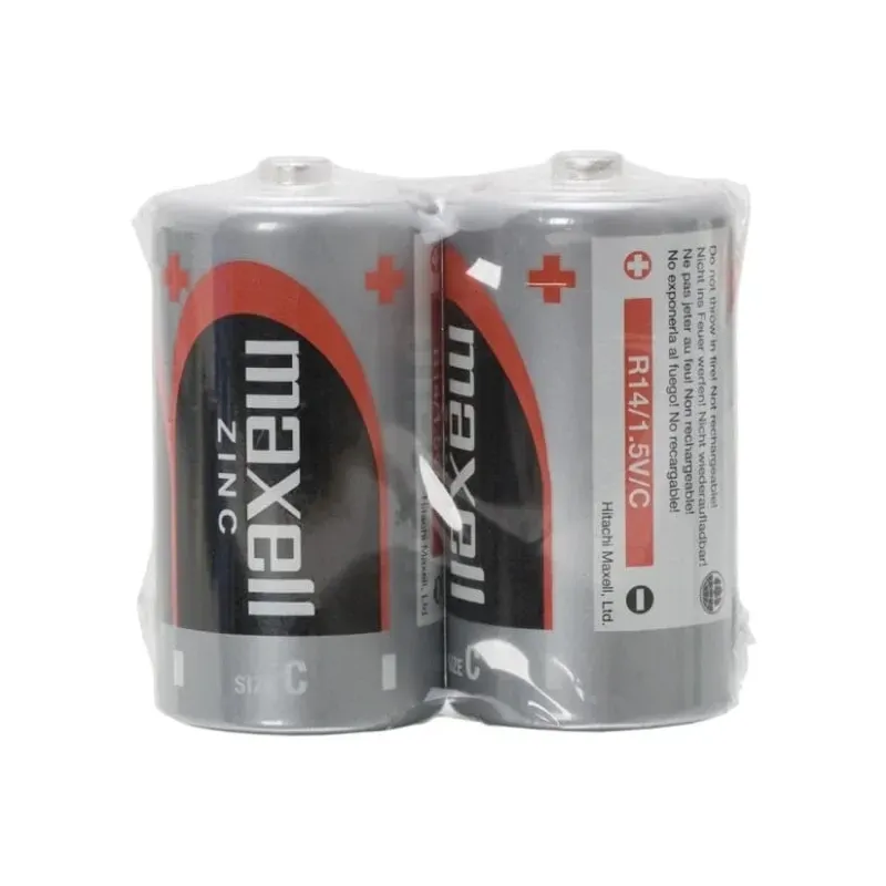 Set 2 Baterii Zinc MAXELL C R14 Folie