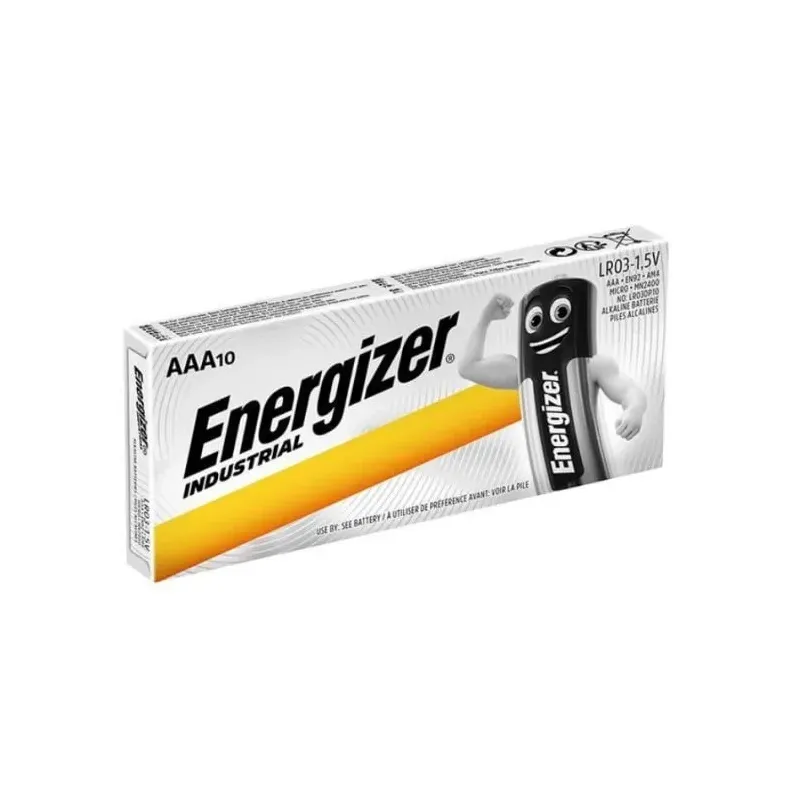 Set 10 Baterii Alcaline Industriale ENERGIZER AAA LR03