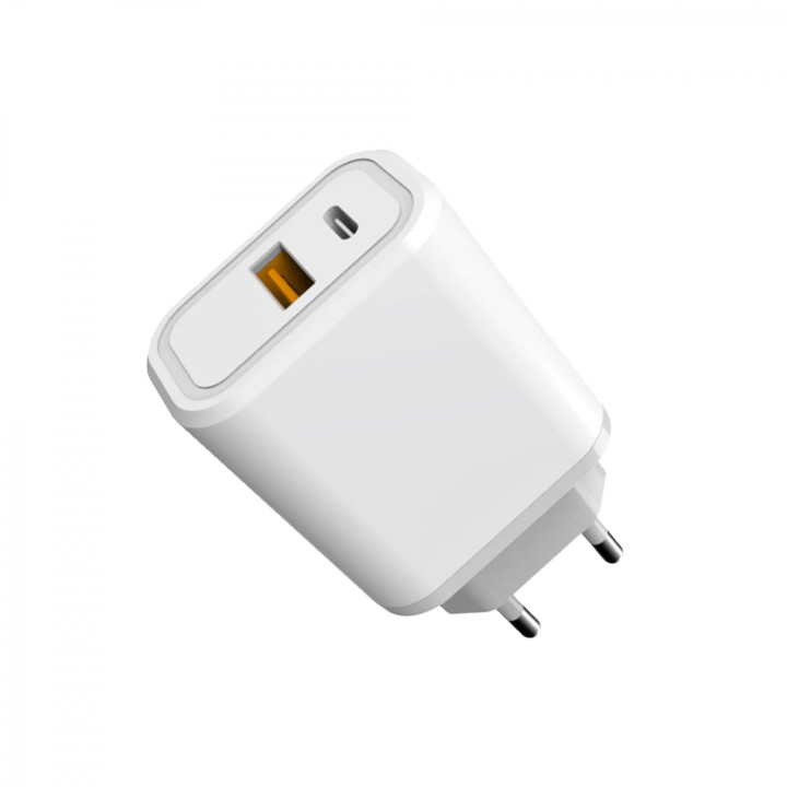 Incarcator de Perete USB-C si USB-A PLATINET PLCPD30W Alb 30W