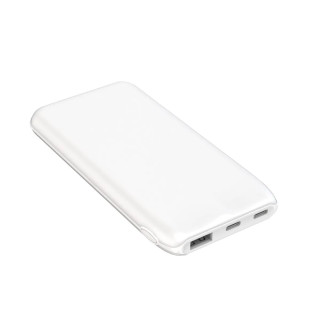 Baterie Externa Powerbank 10 000 mAh 10W PD 2x USB-C 1x USB-A Alb