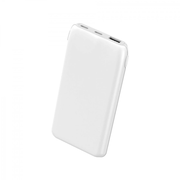 Baterie Externa Powerbank 10 000 mAh 10W PD 2x USB-C 1x USB-A Alb