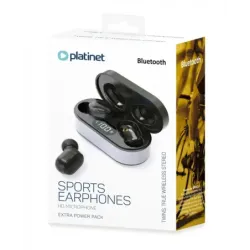 Casti Sport Wireless PLATINET, Extra Power, Negru, Bluetooth, Stereo, Cu Microfon