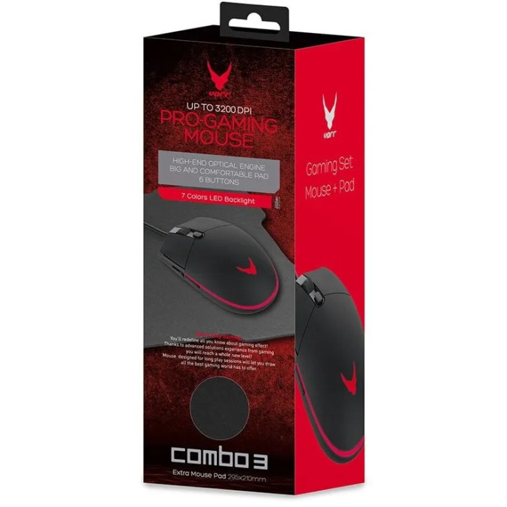 Mouse Omega Varr 3200 DPI cu mousepad