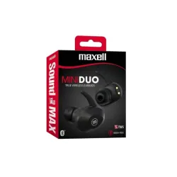 Casti Bluetooth MAXELL MiniDuo, Negre, Handsfree, EB-BTMINI