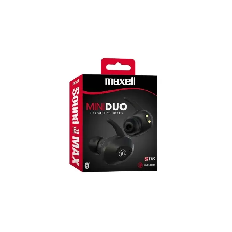 Casti Bluetooth MAXELL MiniDuo, Negre, Handsfree, EB-BTMINI Casti Bluetooth MAXELL MiniDuo, Negre, Handsfree, EB-BTMINI