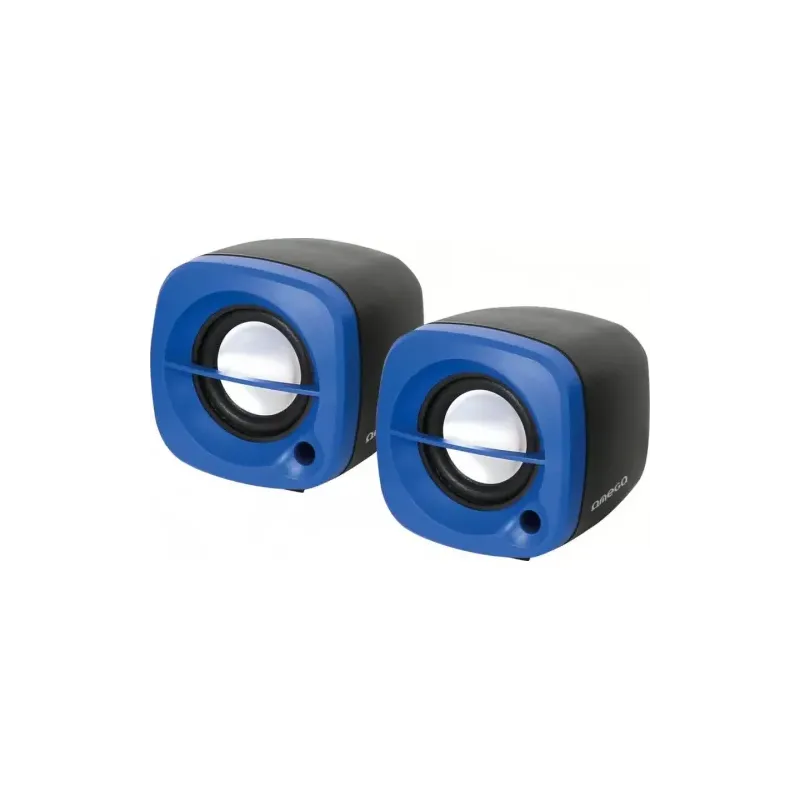 OMEGA Sistem Boxe 2.0 Portabil, 6W Rms, 100W Max, Stereo, Negru/Albastru