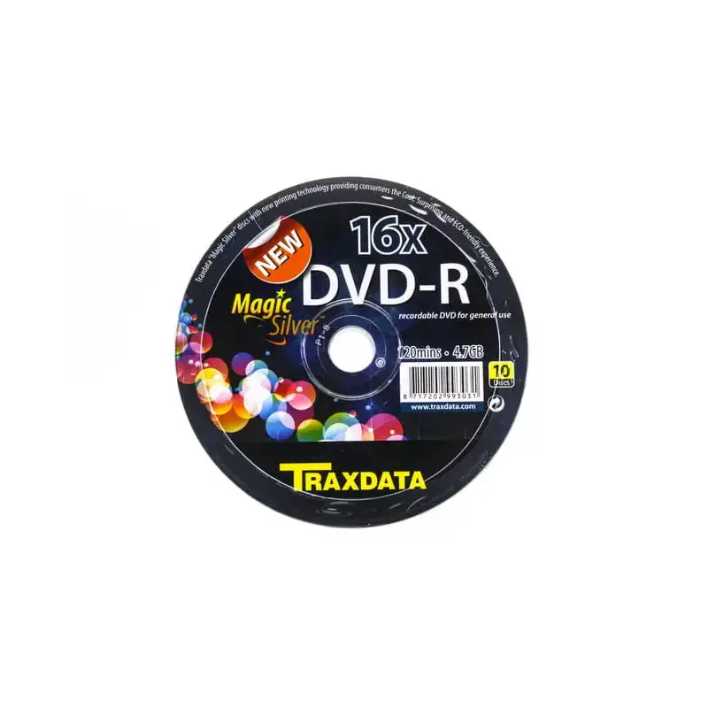 TRAXDATA DVD-R 4.7 GB, 16x, Magic Silver, set 10 buc